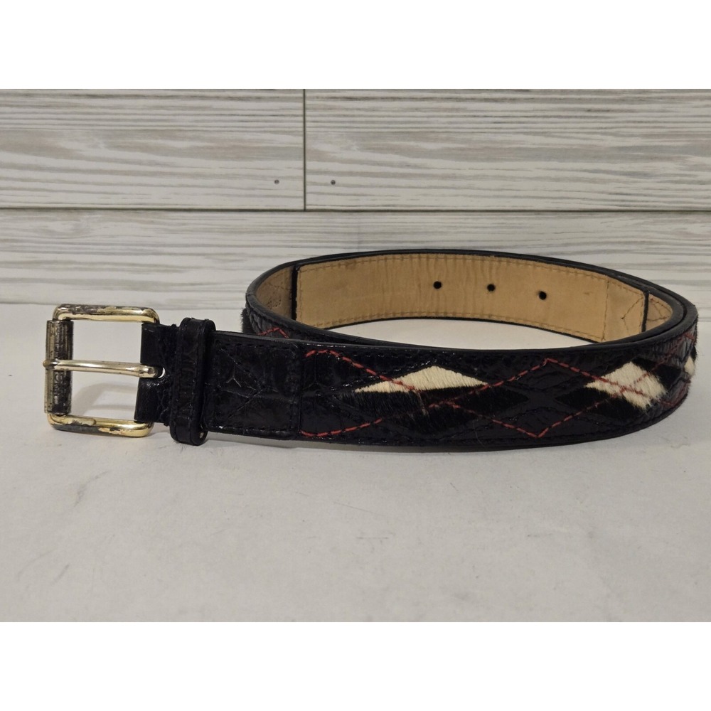 Michael Kors Womens Belt Leather Animal Hair Size Medium